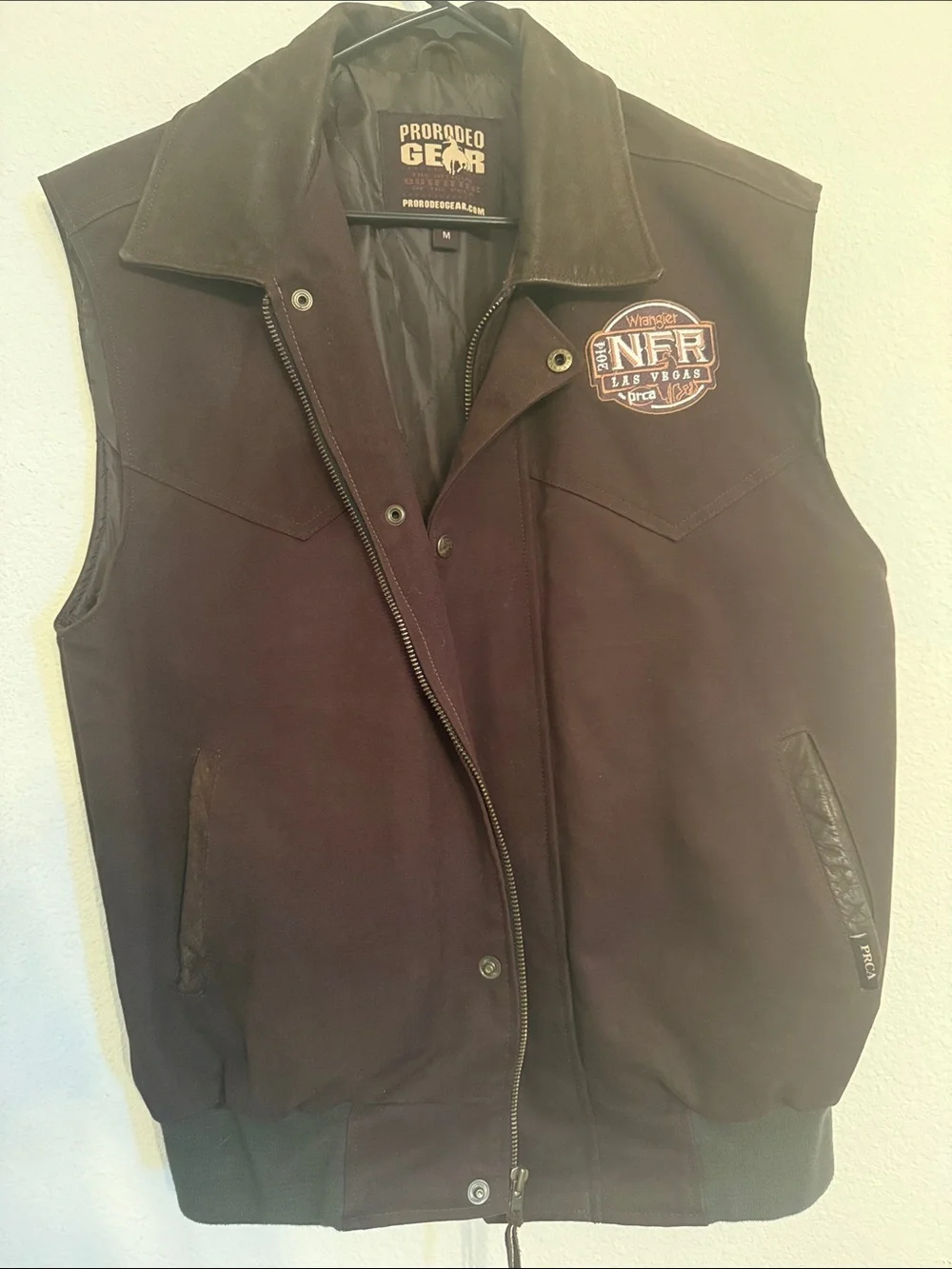 Men's Brown NFR Patch Work Vest